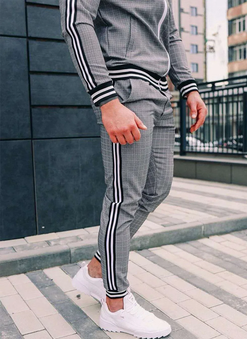 

2021 New Men's Autumn Gentlemen Tracksuit Set Jackets Sets Men Sportswear Male Suit Pullover Two Piece Set Casual Sets