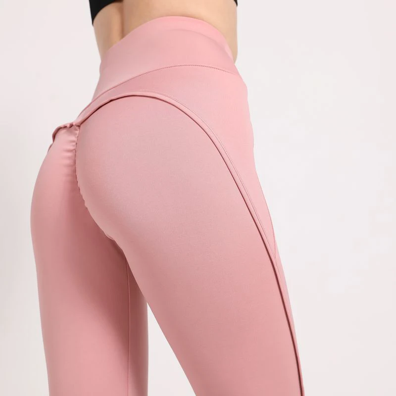 

NORMOV Peach Hip Leggings Women High Waist Solid Sexy Push up Gym Leggings Skinny Slim Fitness Workout Casual Pants Women