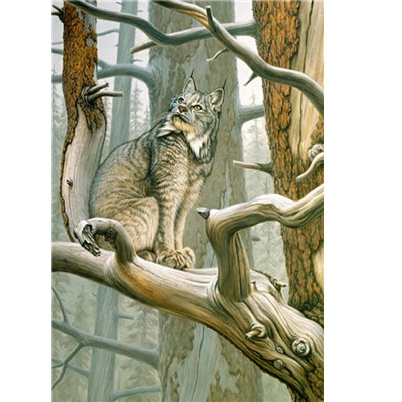 Rame Cat животные Сделай Сам краска по номерам Современная Настенная живопись на