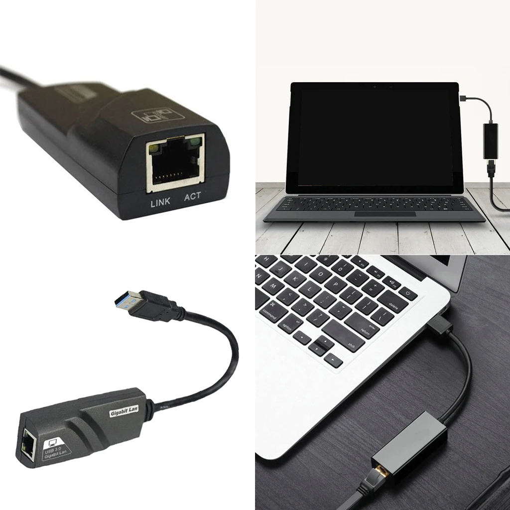 

USB 3.0 To RJ45 Wired USB 3.0 To Gigabit Ethernet RJ45 LAN (10/100/1000) Mbps Network Adapter Ethernet Network Card for PC