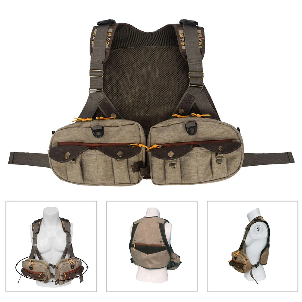 

Fly Fishing Vest With Storage Bag Designed Pack For Unisex Adjustable Size Breathable Multi Pocket Vest