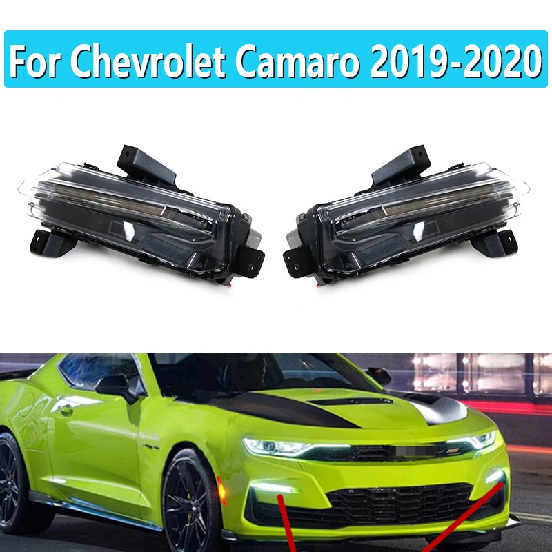 

1 Set LED DRL Daytime Running Lights For Chevrolet Camaro 2019 2020 Turn Signal Lights Fog Lights Day Light