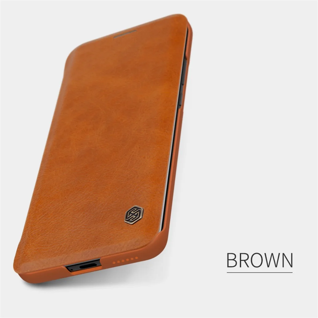 for huawei p40 pro p40 lite flip case nillkin qin vintage leather flip cover card pocket wallet case for huawei p40 phone bags free global shipping