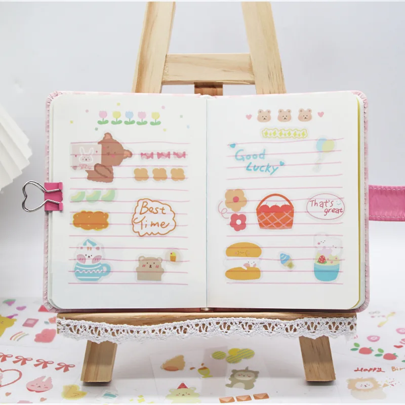 100 листов Kawaii декоративные наклейки в коробках для ежедневника DIY планировщик