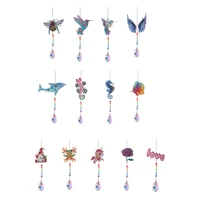 5d diamond painting crystal jewelry diamond painting kit window wind chime pendant decor for home mosaic craft gift
