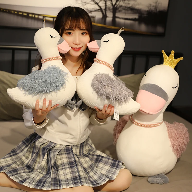 

25/35 см лебедь, плюшевые игрушки, милая кукла фламинго, мягкая кукла-животное, лебедь балета с короной, детская Успокаивающая игрушка, подарок...