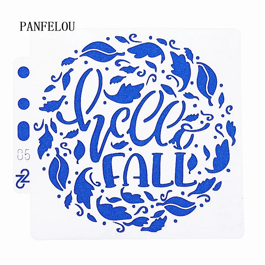 Лидер продаж трафареты для скрапбукинга hello fall с цветами Пластиковая форма