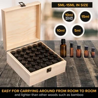 3625 slot essential oil bottle wooden storage box case aromatherapy oil bottle organizer premium wooden makeup case holder