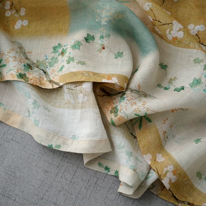 

SHUCHAN Print Dress for Women Prairie Chic Ramie A-Line Summer Mid-Calf 2021 Summer ropa mujer verano vestidos de salir