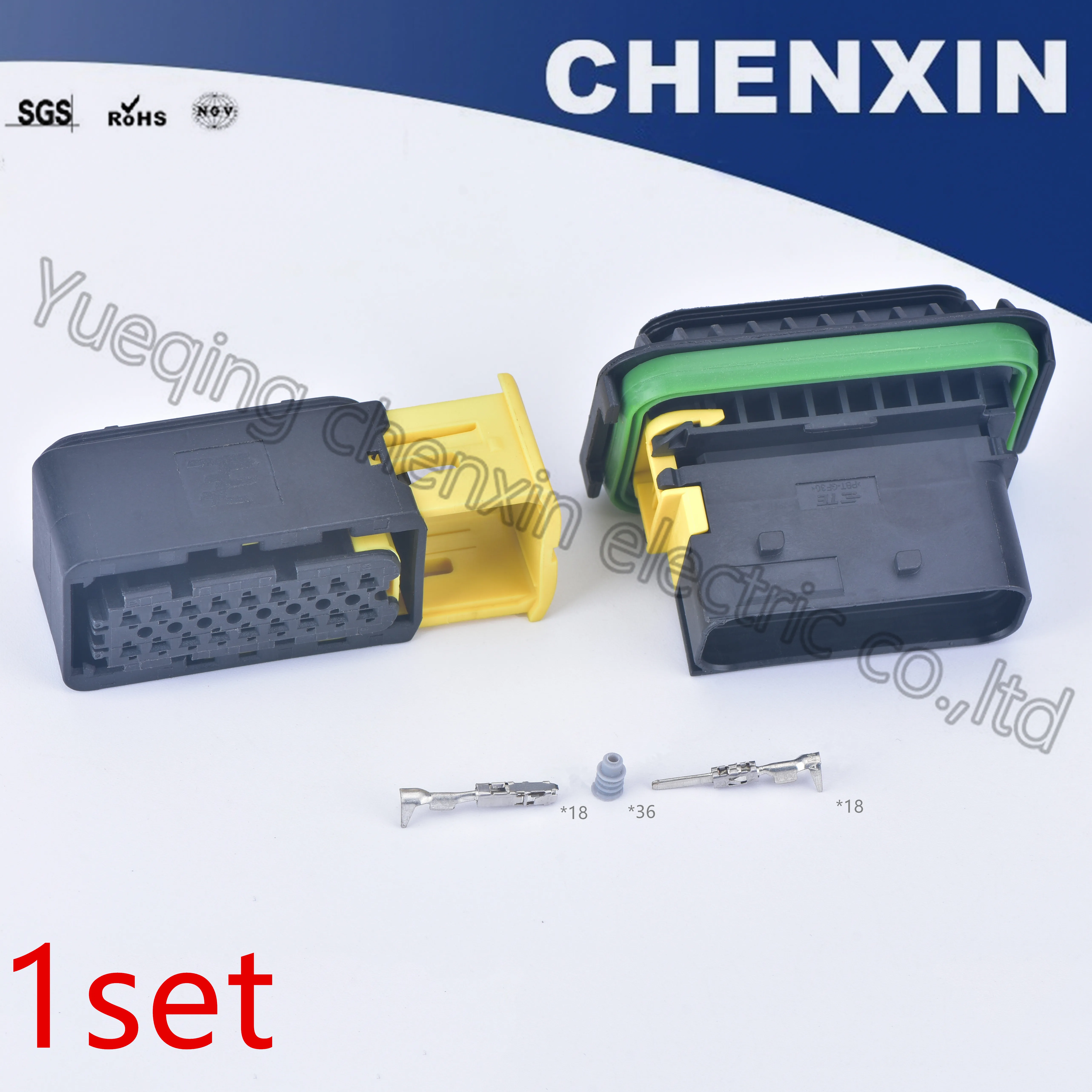 Черные 18-контактные автомобильные водонепроницаемые Автомобильные разъемы