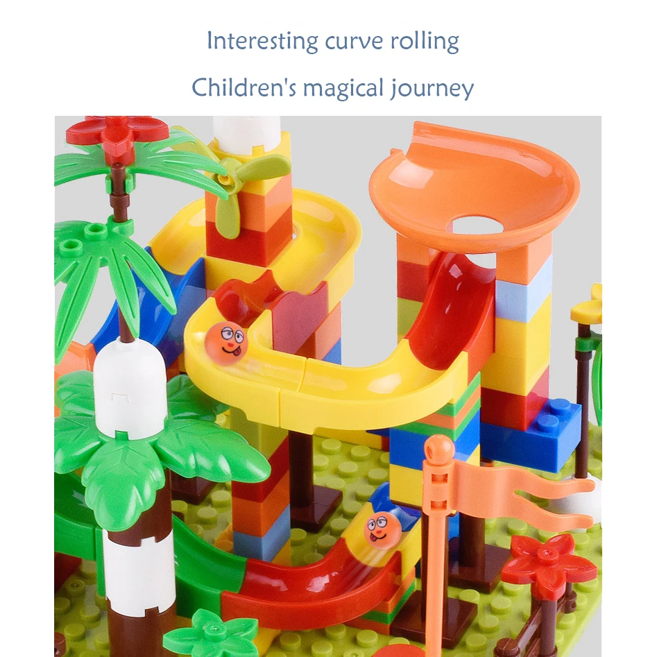 

159Pcs Children Toys DIY Building Blocks Construction Crazy Construction Marble Race Run Ball Track DIY Early Educational Toys