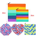 30 см Большой Размеры, антистрессовые игрушки Радуга толкать ее пузырь антистресс игрушки для взрослых и детей; Сенсорная игрушка для снятия Спиннер для людей с аутизмом игрушки