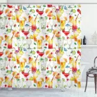 Tiki занавеска для бара и душа с экзотическим рисунком коктейлей летние напитки свежие сочные напитки акварельный водонепроницаемый декор для ванной комнаты