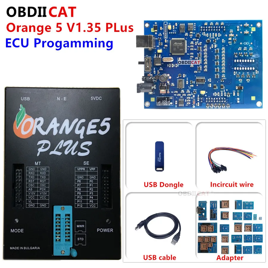 Новые оранжевые 5 полный адаптер OEM Orange5 Plus V1.35 программирующее устройство