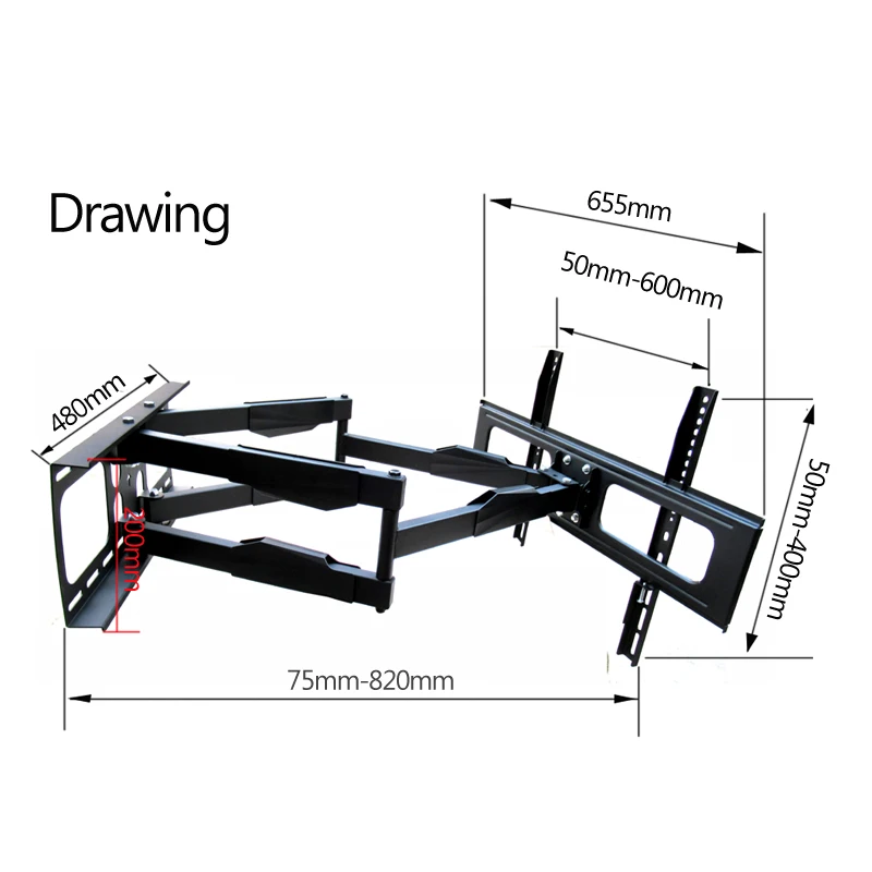 (Новый) DL D A64L 60 кг 70 &quot65&quot 600x400 выдвижной сверхмощный поворотный кронштейн с
