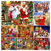 5d diy diamond painting cute santa claus full drill square embroidery mosaic art picture of rhinestones christmas gift decor