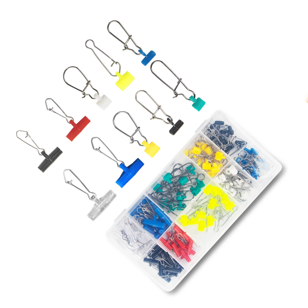 100 шт. рыболовный грузила скользящий зажим пластиковая головка поворотный с