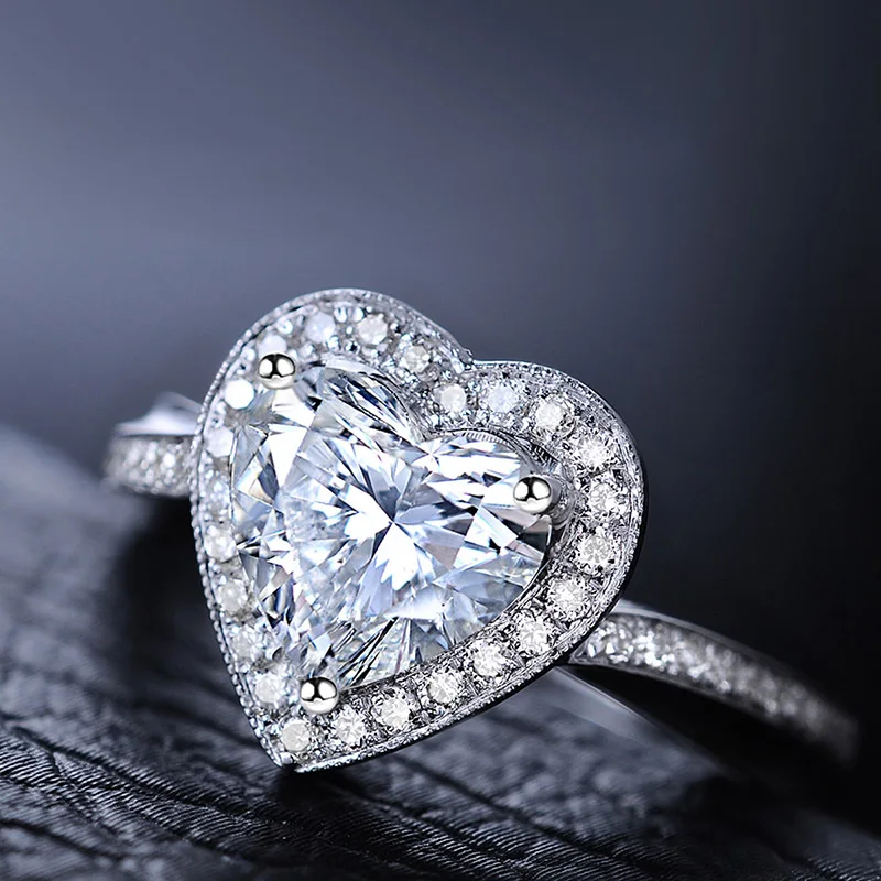 Кольцо из 18-каратного золота с натуральными бриллиантами XZ бриллианты реальное