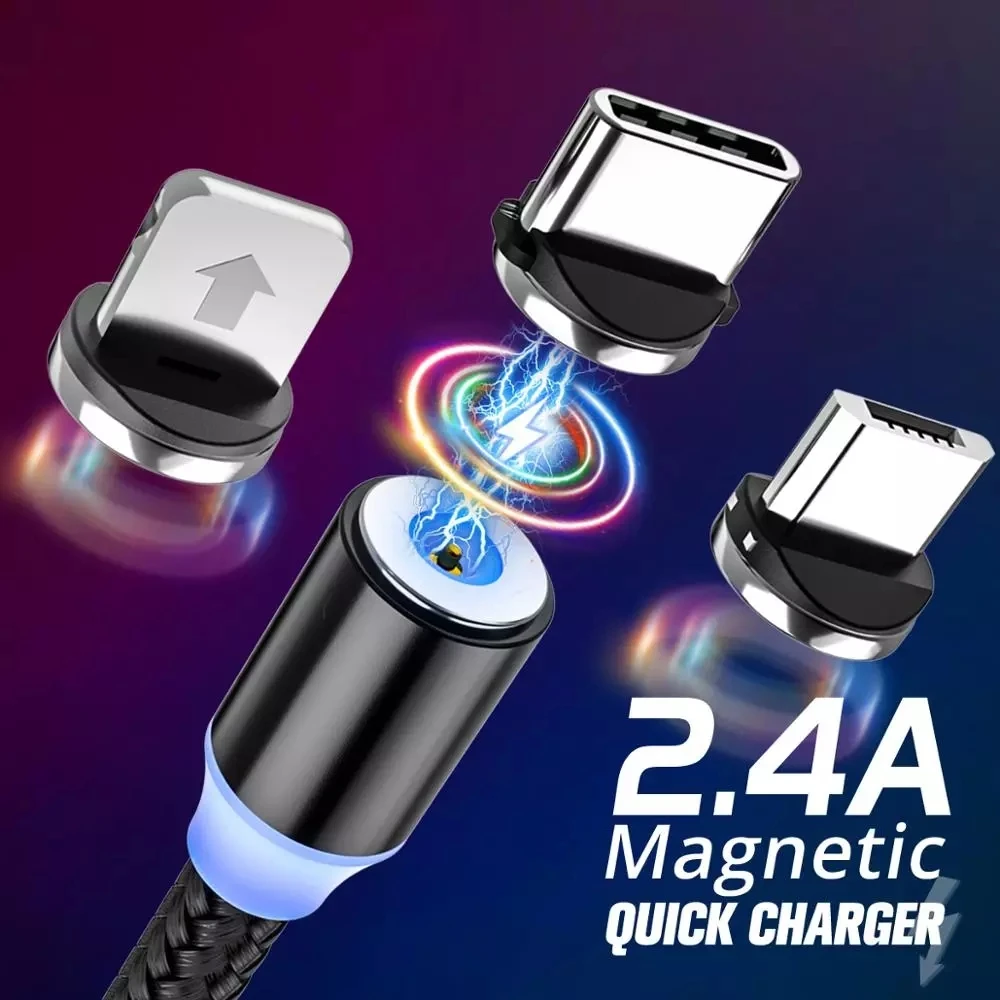 5pcs for mobile phone replacement parts easy operate durable converter 360 degree rotation magnetic tips charging cable adapter free global shipping