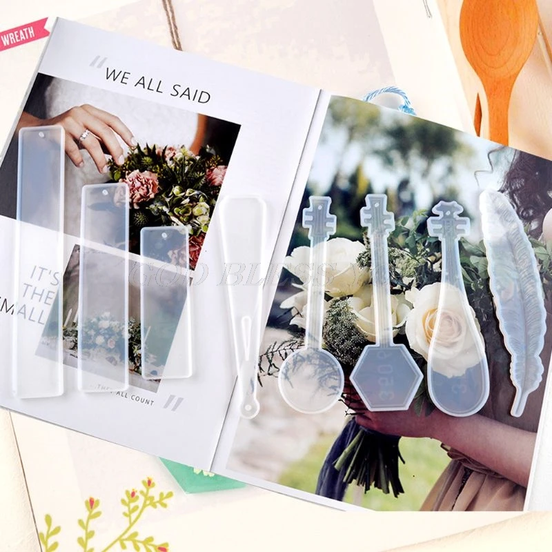 Самодельная маркерная Закладка форма зеркальная силиконовая формы для литья эпоксидной смолы инструменты