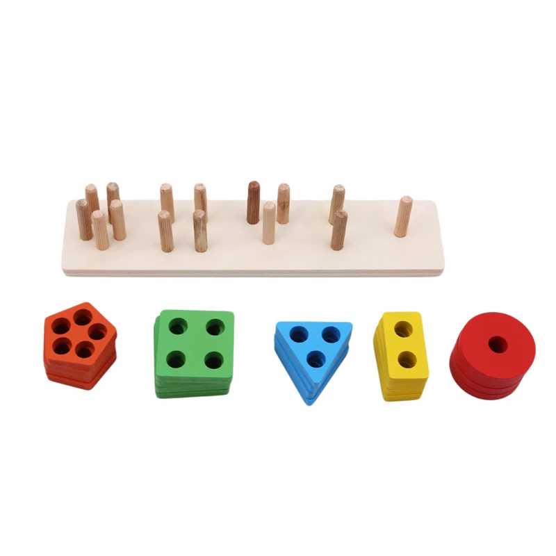Детские игрушки деревянные строительные блоки для обучения Монтессори | Игрушки