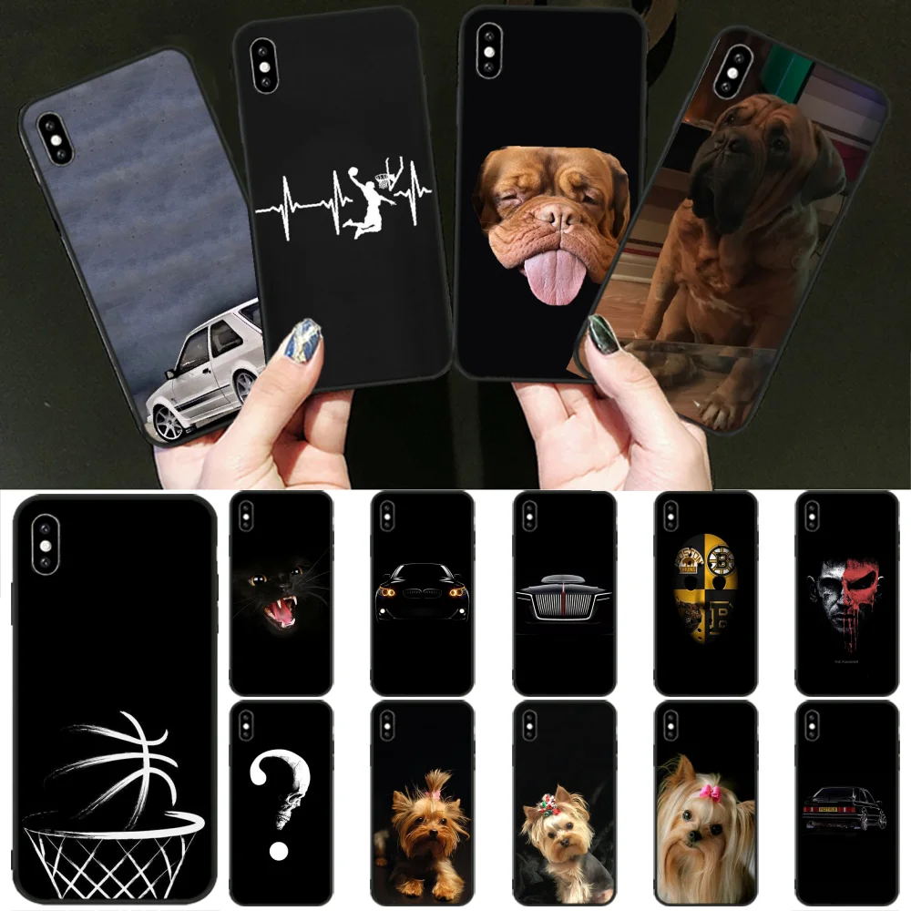 ByLoving черный задний фон высокого класса мягкий силиконовый чехол для телефона iPhone