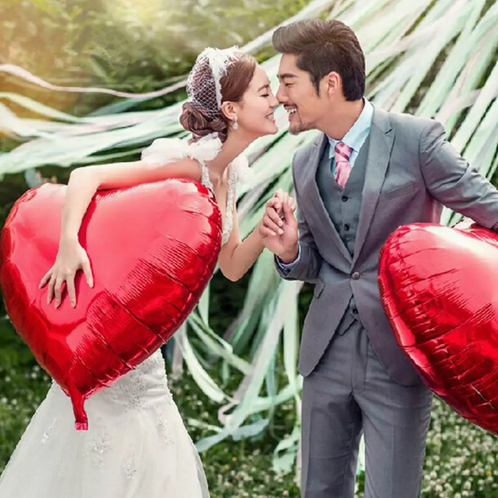 75 см в форме сердца алюминиевые шары надувные из фольги украшения для свадебной