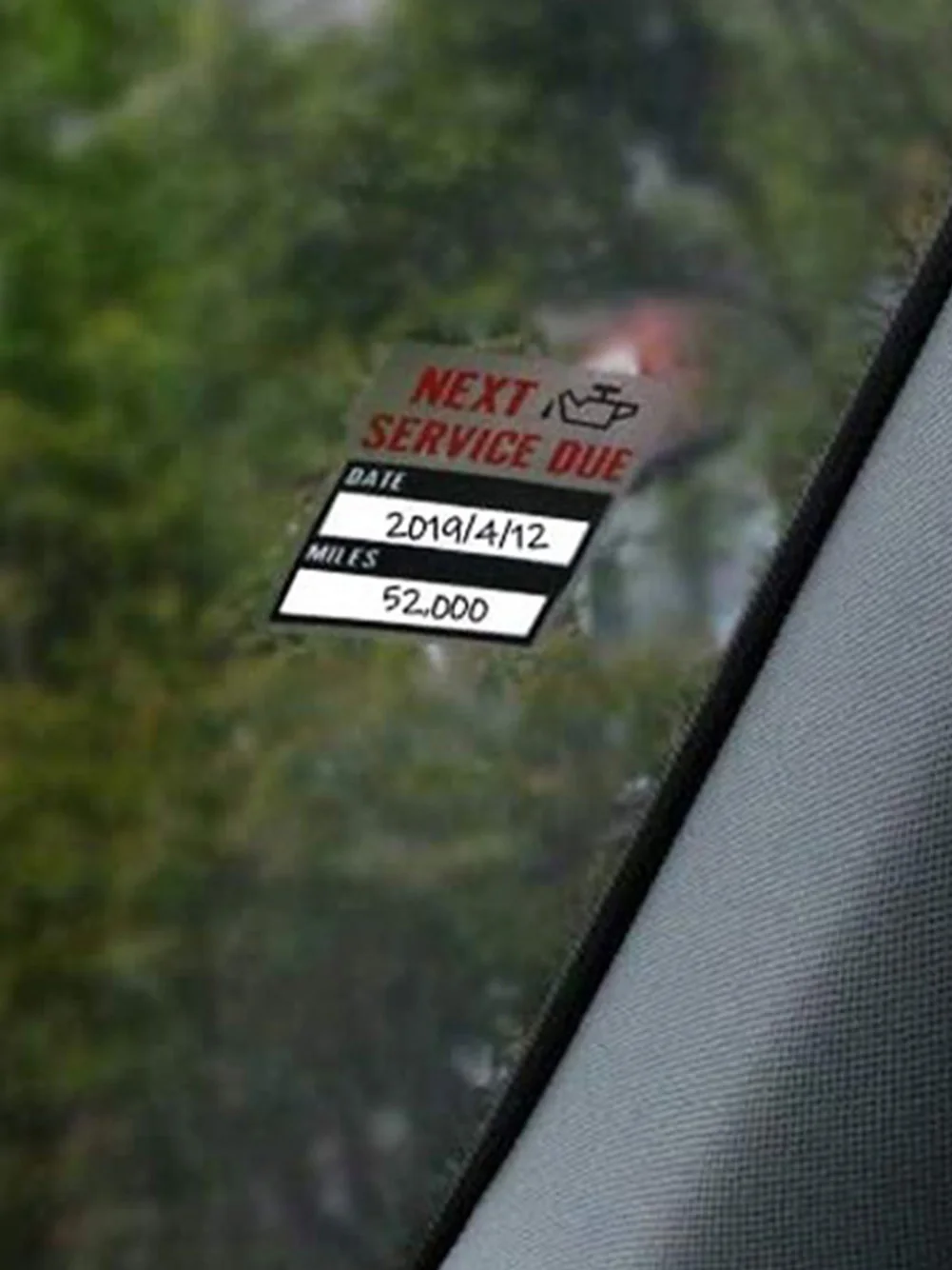 

100pcs/roll 5*5cm Oil Change/Service Reminder Stickers Window Sticker Adhesive Labels Car Sticker Oil Change Reminder Sticker