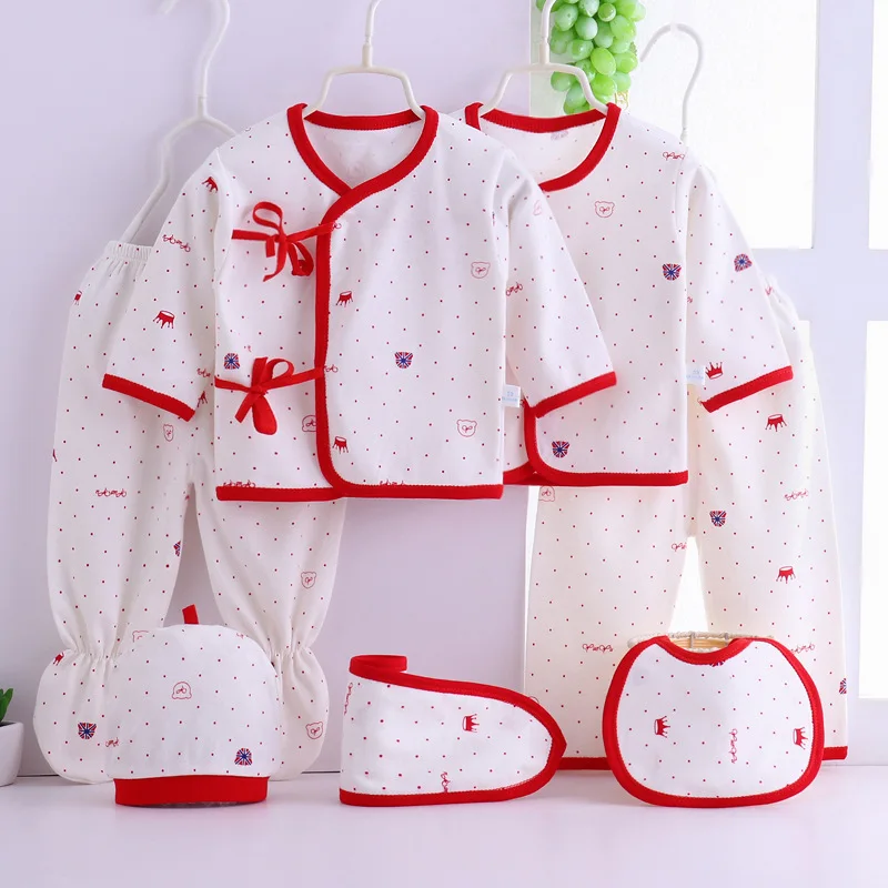 

Infant Newborn Clothing Sets Brand 7Pcs 0-3Months Autumn Baby Boy Girl Outfit Clothes Suits Cotton Soft Underwear Ropa Bebe