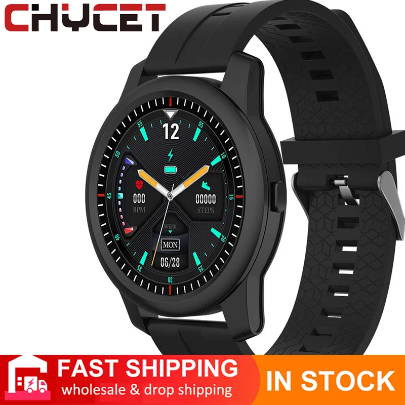 

CHYCET 2021 Smart Watch Man Women Smart watches Heart Rate Blood Pressure Monitor Sport Fitness Tracker Waterproof Smartwatch