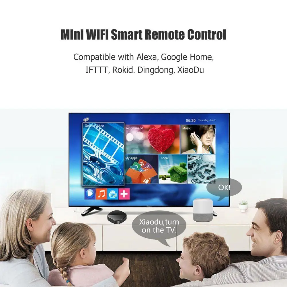 Мини Смарт-переключатель с Wi-Fi беспроводной ИК-пульт дистанционного управления