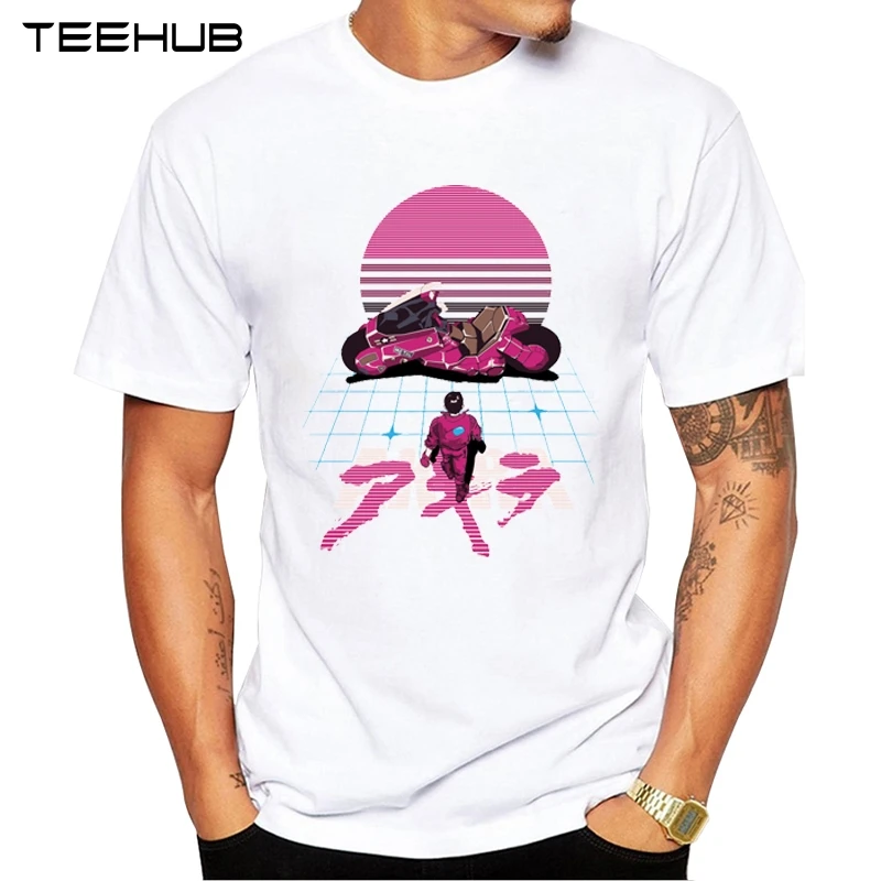 

TEEHUB Fashion Akira Design Men T-Shirt Synthwave Akira Printed Tee Shirt Short Sleeve Funny Geek Tops Cool Classic T Shirts