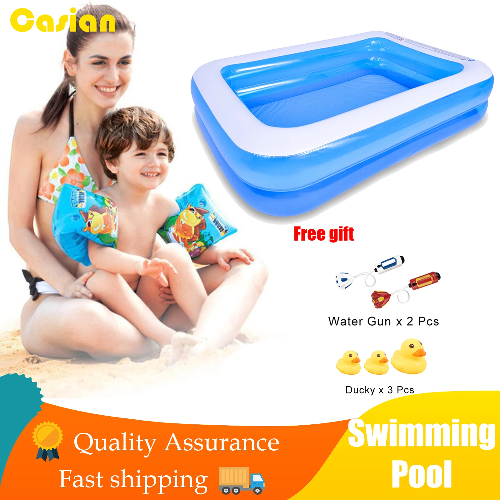 

2.6M/3M PVC Summer Swimming Large Pools for Family Framed Removable pool Inflatable Swimming Child Bathtub albercas for Cottages