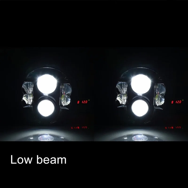 Фары головного света светодиодсветодиодный 7 дюймов 80 Вт H4 ДХО 12 В Ближний и