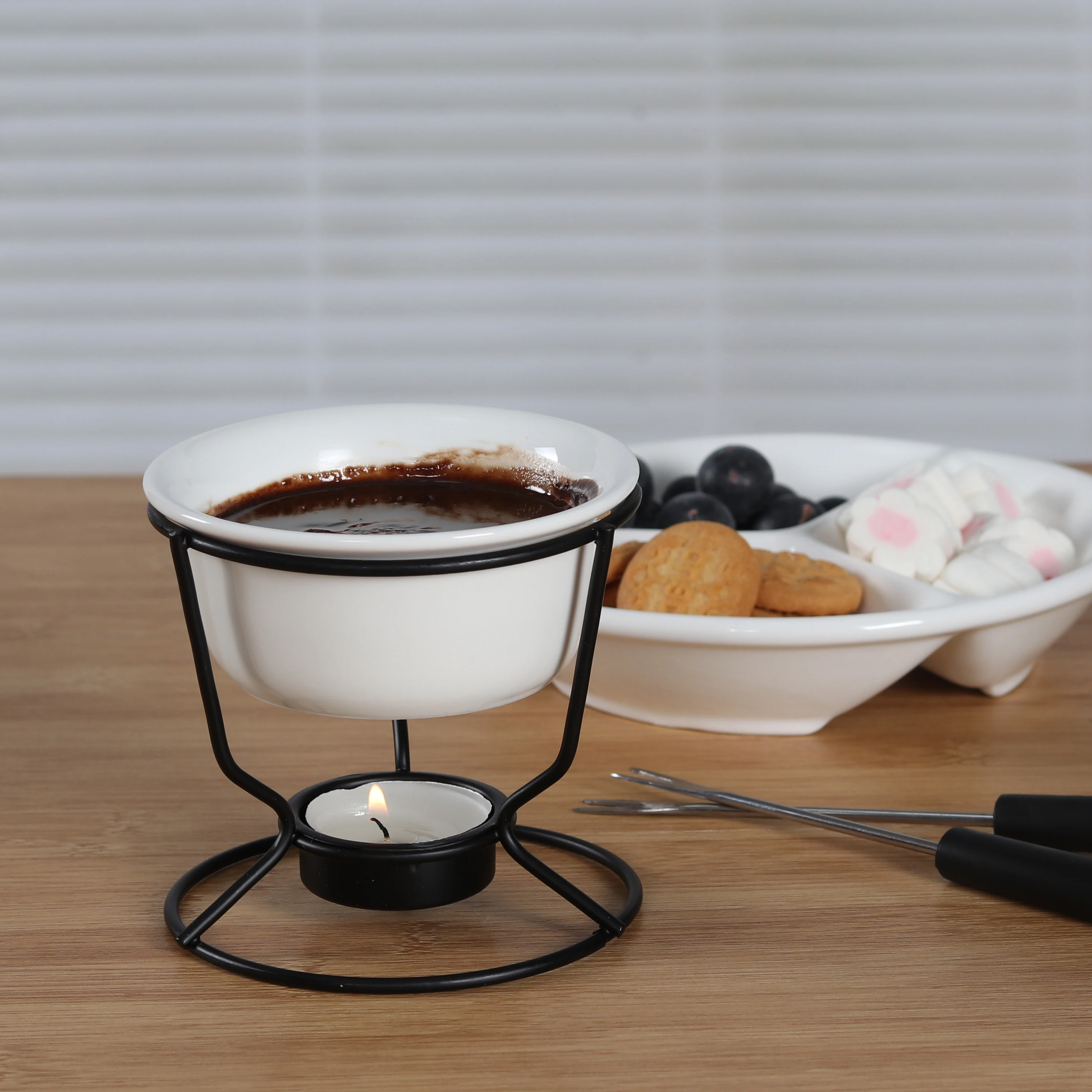 

Mini Chocolate Fondue Set, Hightea Serving Fondue Pot, Mini Cheese Fondue