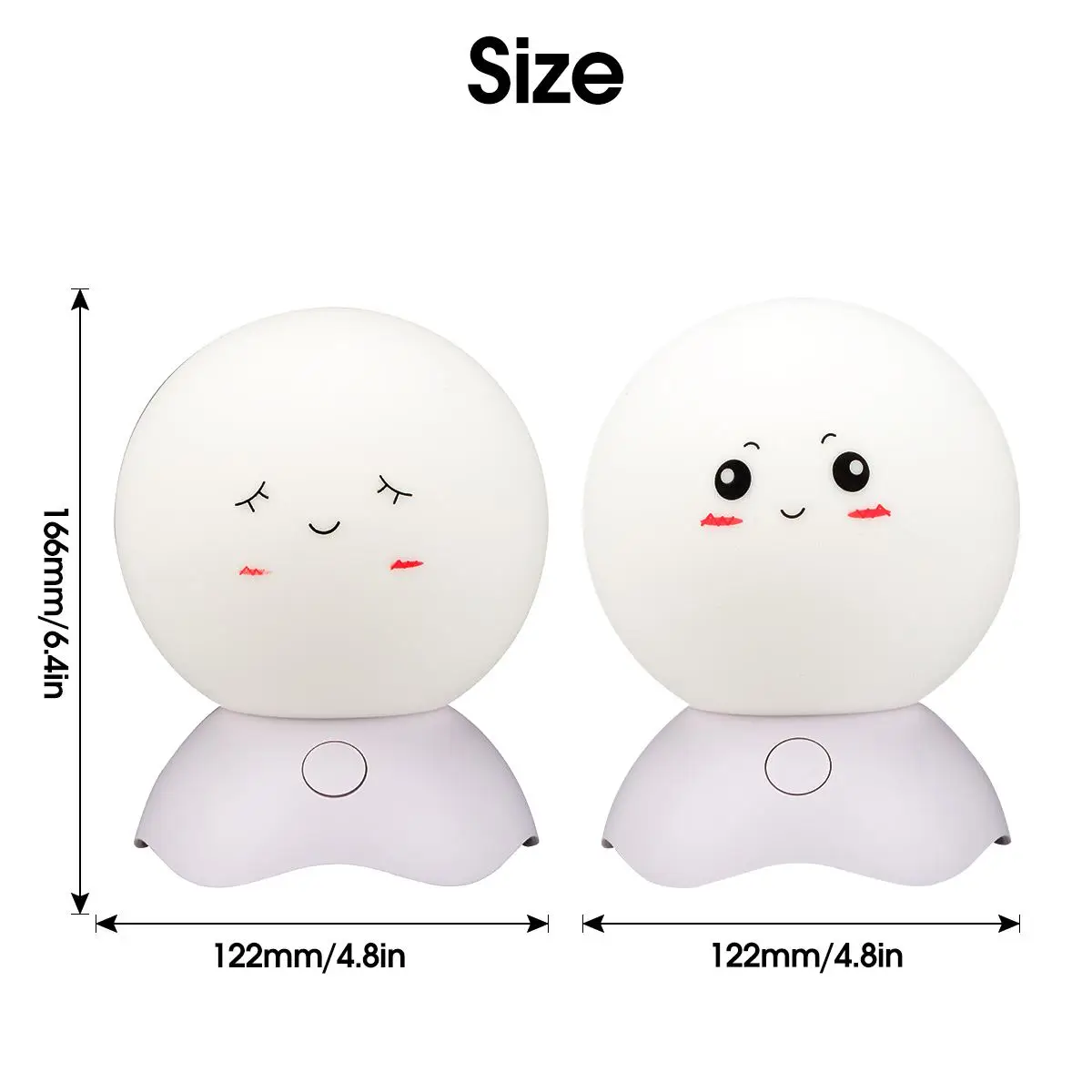 

5 Color Chargeble LED Cute Night Light Silicone Soft Baby Kids Night Light USB Bedside Decorate Light for Children Gift