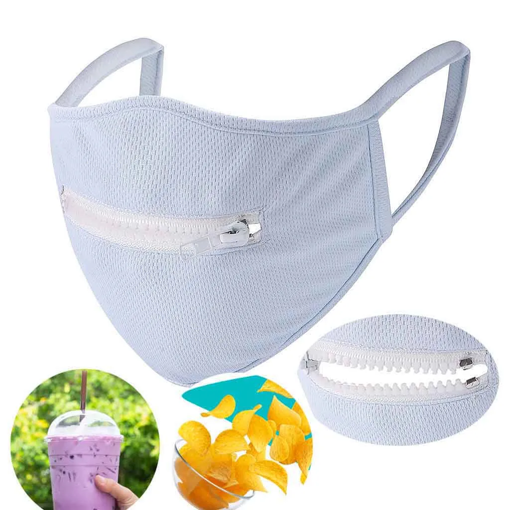 Моющиеся защитная маска для мужчин и женщин многоразовая с замком-молнией легко