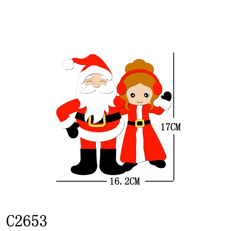 

New Santa claus Wooden Die Scrapbooking C2653 Cutting Dies Multiple Sizes