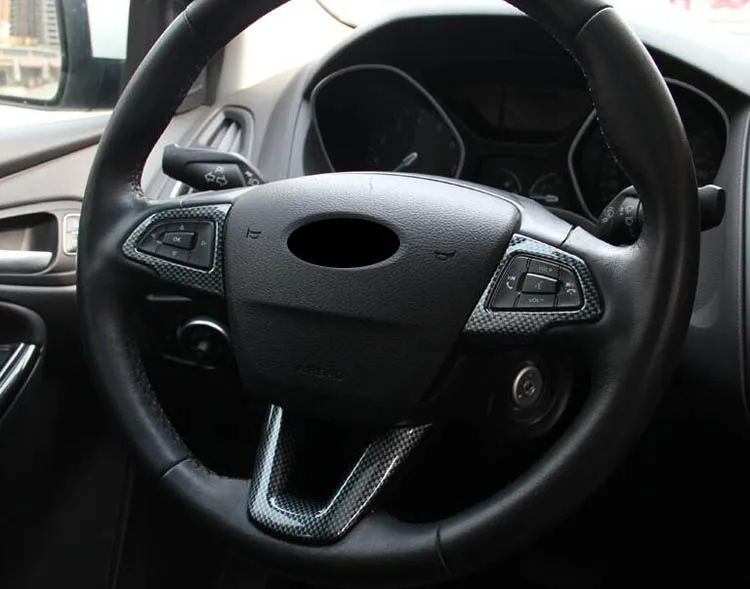 Аксессуары ABS углеродное волокно украшение руля автомобиля отделка Блестки