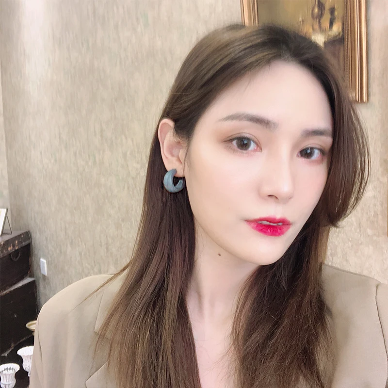 Посеребренные иглы ретро деревянные c образные простые Синие Серые