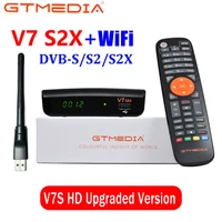 new gtmedia fta 1080p gtmedia v7 s2x satellite receiver dvb s2 gtmedia v7s2x full usb wifi upgraded from v7s hd receptor no app