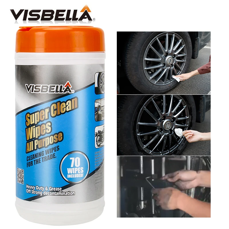 VISBELLA 70 шт./лот супер влажные салфетки сильное обеззараживание автомобильное