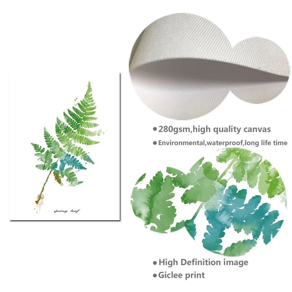 

Foggy Mountain Wall Art Canvas Poster Landscape Leaf Nordic Style Print Painting Decorative Picture Modern Home Decor