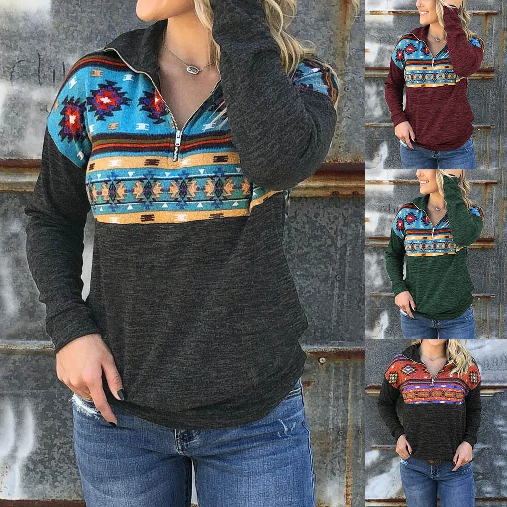 Женская модная куртка с длинными рукавами на молнии и воротником хомутом топ