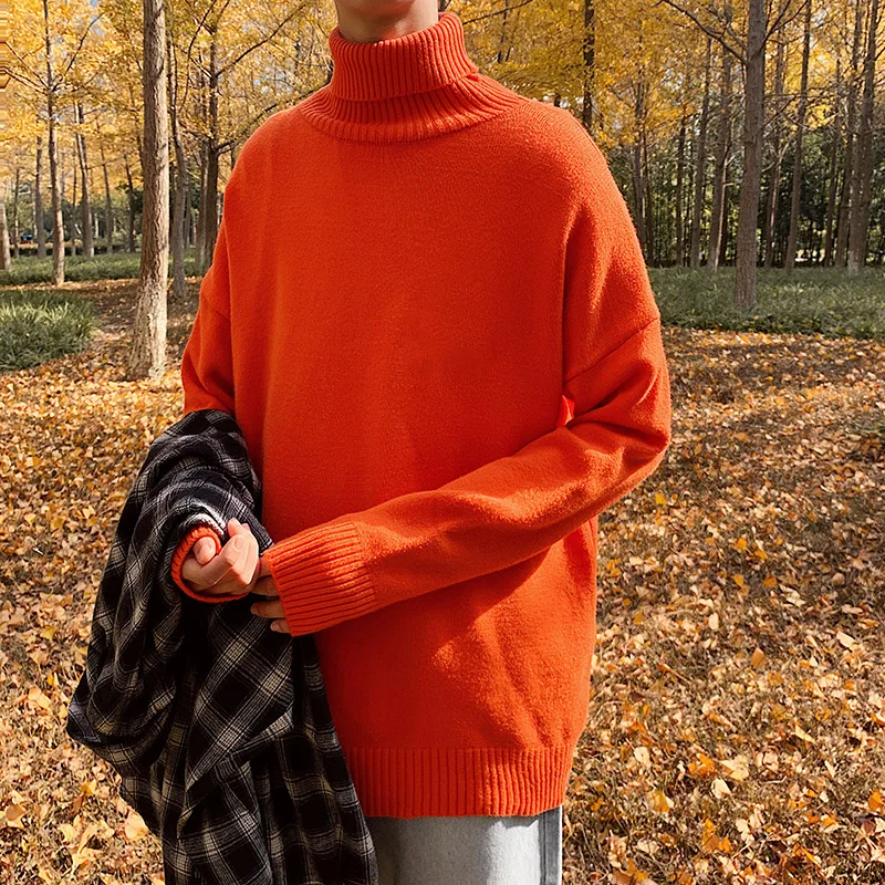 Liketkit мужской весенний свитер с высоким воротом новинка 2020 однотонный