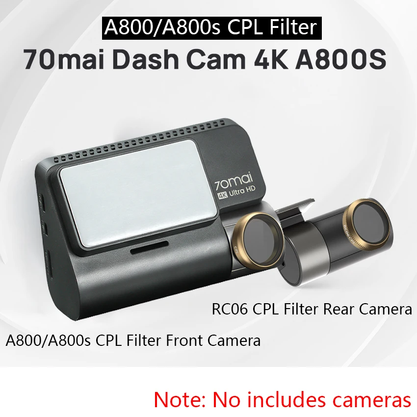 Для оригинального 70 mai Dash Cam A800s CPL Поляризационный или RC06 фильтр для задней камеры