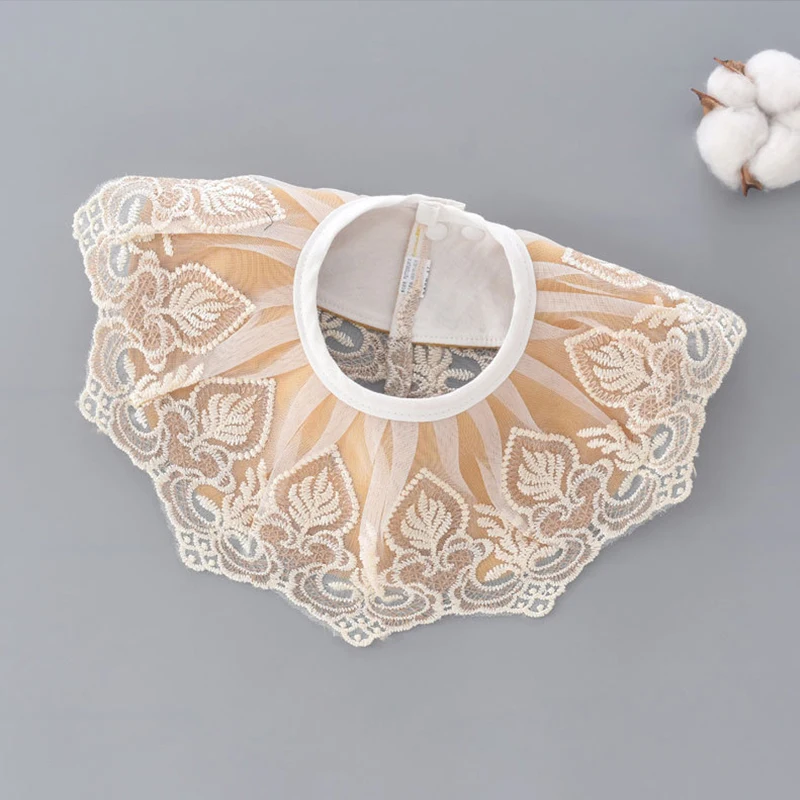 Бандана для девочек с кружевной вышивкой нагрудники новорожденных Новинка