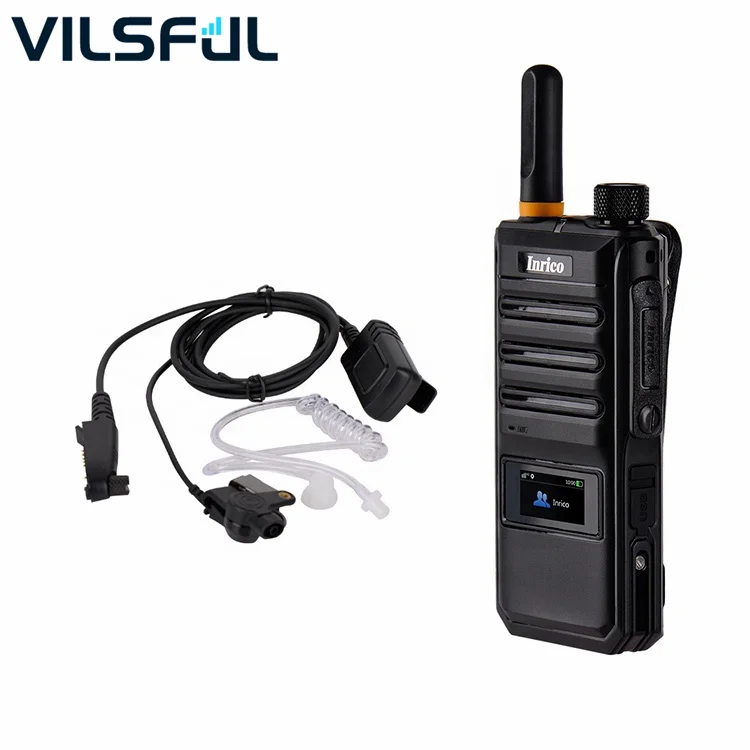 EPM-T60 Walkie Talkie Earpiece With Noise-cancelling Electret Mic Element PTT Air Acoustic Tube Earpiece for Inrico T520 T620