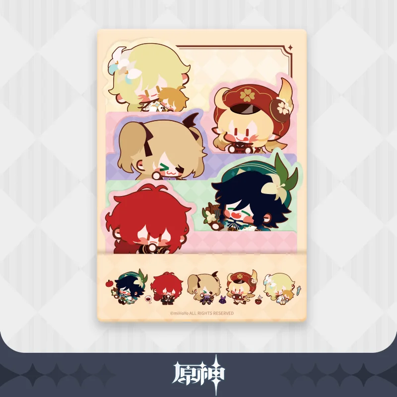 

Anime Genshin Impact Cartoon Post-it Note Men Women Student Notebook Sticky Notes Escolar Papelaria School Supply Bookmark Label