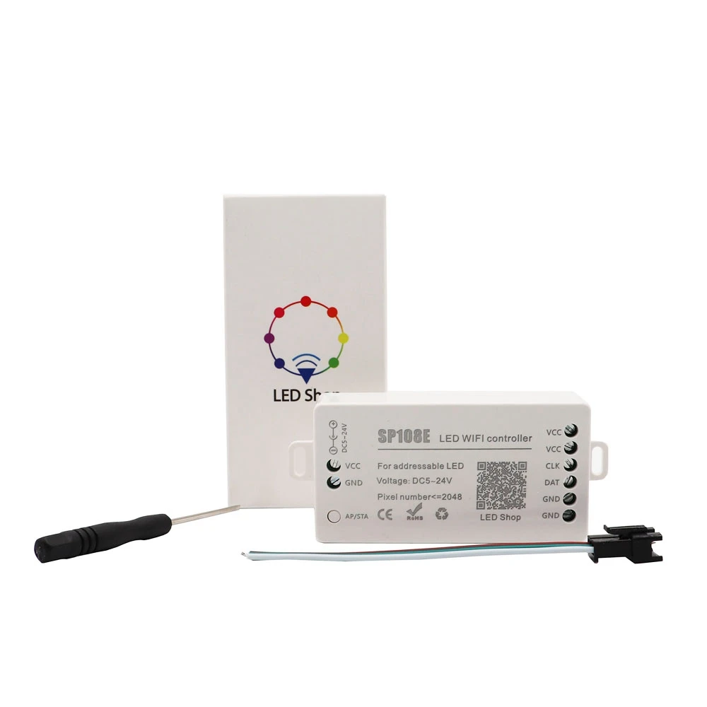 Контроллер для светодиодных пикселей SP105E SP107E SP108E SP110E SP501E WS2811 WS2812B Bluetooth Wi-Fi